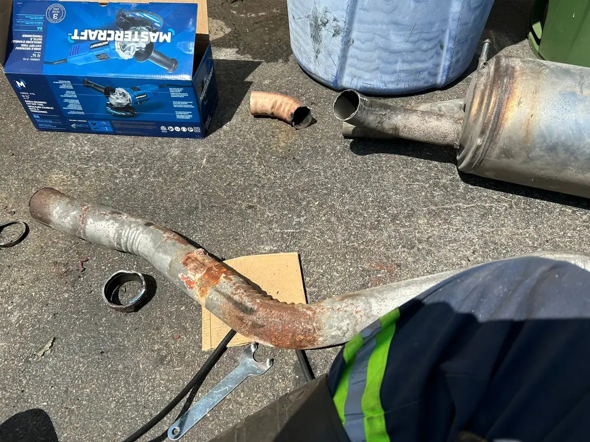 Real vehicle repair work by Exhaust Guy