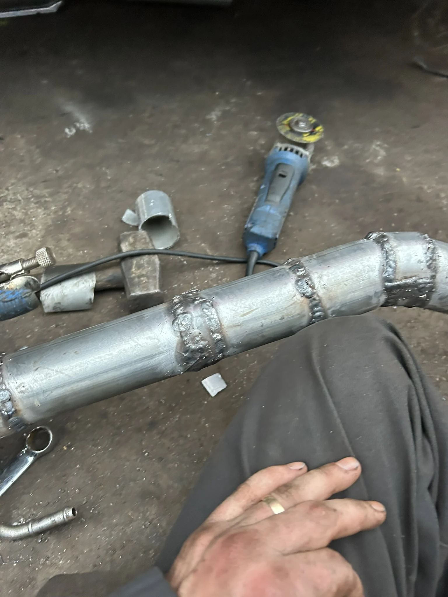 Real exhaust repair work